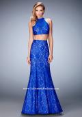 Picture of: Glam Racer Back Two Piece Gown with Rhinestones in Blue, Style: 22393, Main Picture