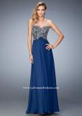 Picture of: Crystal and Rhinestone Embellished Chiffon Prom Dress in Blue, Style: 22420, Main Picture