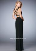 Picture of: Modern Two Piece Prom Dress with Daring Side Leg Slit in Black, Style: 22421, Back Picture