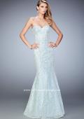 Picture of: Long Sequin Lace Prom Dress with Sweetheart Neckline in Blue, Style: 22431, Main Picture