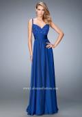Picture of: Embellished Prom Dress with Gathered Band and Skirt in Blue, Style: 22433, Main Picture