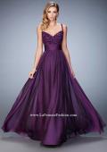 Picture of: Embellished Prom Dress with Gathered Band and Skirt in Purple, Style: 22433, Detail Picture 1