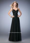 Picture of: Embellished Prom Dress with Gathered Band and Skirt in Black, Style: 22433, Detail Picture 2