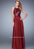 Picture of: Taffeta Prom Gown with Sequined Bodice in Red, Style: 22439, Main Picture