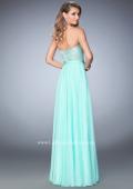 Picture of: Chiffon Prom Dress with Rhinestone Lace Bodice n Blue, Style: 22448, Back Picture