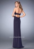 Picture of: Elegant Prom Dress with Bandeau Style Back and Beads in Plum, Style: 22454, Back Picture