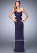 Picture of: Elegant Prom Dress with Bandeau Style Back and Beads in Plum, Style: 22454, Detail Picture 2