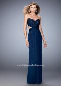 Picture of: Elegant Prom Dress with Bandeau Style Back and Beads in Blue, Style: 22454, Detail Picture 3