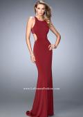 Picture of: High Neck Prom Dress with Cut Outs and Rhinestones in Red, Style: 22469, Main Picture
