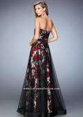 Picture of: A-Line Gown with Flower Printed Lining and Rhinestones in Print, Style: 22489, Back Picture