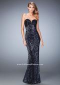 Picture of: Long Sequin Prom Gown with Sweetheart Neckline in Silver, Style: 22500, Main Picture