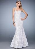 Picture of: Long Mermaid Prom Gown with Sweetheart Neckline in White, Style: 22511, Detail Picture 2