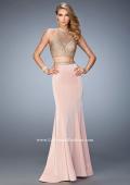 Picture of: Two Piece Studded Prom Dress with Mock Neck in Pink, Style: 22518, Main Picture