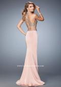 Picture of: Two Piece Studded Prom Dress with Mock Neck in Pink, Style: 22518, Back Picture