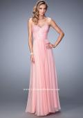 Picture of: Long Chiffon Prom Dress with Crystal Rhinestones in Pink, Style: 22524, Main Picture