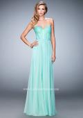 Picture of: Long Chiffon Prom Dress with Crystal Rhinestones in Green, Style: 22524, Detail Picture 2
