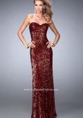 Picture of: Long Sequin Prom Dress with Sweetheart Neckline in Red, Style: 22525, Main Picture
