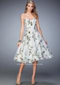 Picture of: Floral Organza Tea Length Prom Dress in Print, Style: 22533, Main Picture