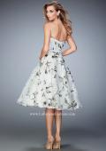 Picture of: Floral Organza Tea Length Prom Dress in Print, Style: 22533, Back Picture