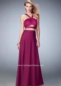 Picture of: Two Piece Prom Dress with Chiffon Skirt and Satin Top in Pink, Style: 22555, Main Picture