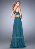 Picture of: Two Piece Prom Dress with Chiffon Skirt and Satin Top in Green, Style: 22555, Back Picture
