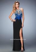Picture of: Embroidered Jersey Prom Dress with Rhinestones in Black, Style: 22580, Main Picture