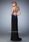 Picture of: Embroidered Jersey Prom Dress with Rhinestones in Black, Style: 22580, Back Picture