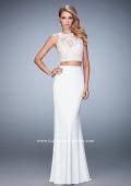 Picture of: Two Piece Dress with Lace Top and Jersey Long Skirt in White, Style: 22581, Detail Picture 3