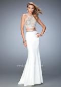 Picture of: Embellished Two Piece Prom Dress with Train in White, Style: 22587, Main Picture