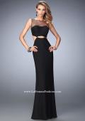 Picture of: Embellished Jersey Prom Dress with Cut Out Neckline in Black, Style: 22600, Main Picture
