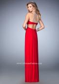 Picture of: Stoned Net Prom Gown with Side Cut Outs in Red, Style: 22624, Back Picture