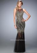 Picture of: Tulle Prom Dress with Sequins and Beading in Black, Style: 22643, Main Picture
