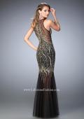 Picture of: Tulle Prom Dress with Sequins and Beading in Black, Style: 22643, Back Picture