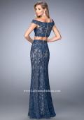 Picture of: Two Piece Off the Shoulder Embellished Prom Dress in Blue, Style: 22645, Back Picture