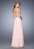 Picture of: Metallic Embroidered Chiffon Prom Dress in Pink, Style: 22674, Back Picture