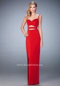 Picture of: Prom Gown with Cut Outs and Back Slit in Red, Style: 22689, Detail Picture 3
