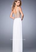 Picture of: Prom Gown with Sweetheart Neckline, Stones, and Pearls in White, Style: 22691, Back Picture