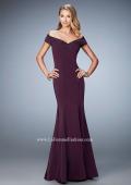 Picture of: Off the Shoulder Prom Dress with Beaded Neckline in Purple, Style: 22716, Detail Picture 1