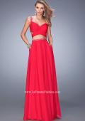 Picture of: Two Piece Attached Chiffon Prom Dress with Cut Outs in Pink, Style: 22718, Main Picture