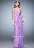 Picture of: Long Prom Gown with Open Back and Stud Detail in Purple, Style: 22729, Main Picture