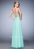 Picture of: Two Piece Prom Dress with Floral Lace Applique in Green, Style: 22732, Back Picture