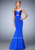 Picture of: Long Mermaid Dress with Pleated Bodice and Cut Outs in Blue, Style: 22747, Main Picture