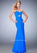 Picture of: Long Prom Gown with Exposed Boning and Stones in Blue, Style: 22753, Detail Picture 1