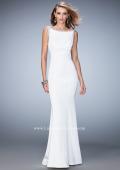 Picture of: Embellished Long Prom Gown with Open Back and Train in White, Style: 22761, Detail Picture 2