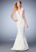 Picture of: Lace Mermaid Prom Gown with Shimmer Lining in White, Style: 22768, Main Picture