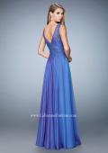 Picture of: Lace Illusion Prom Dress with Embroidered Bodice in Blue, Style: 22783, Back Picture