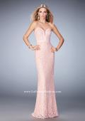 Picture of: Lace Prom Dress with Scattered Rhinestones in Pink, Style: 22878, Main Picture