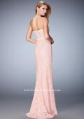 Picture of: Lace Prom Dress with Scattered Rhinestones in Pink, Style: 22878, Back Picture