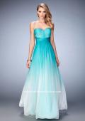 Picture of: Long Ombre Chiffon Gown with Gathered Bodice in Blue, Style: 22880, Main Picture