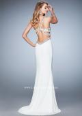 Picture of: Embellished Dress with Open Back and Train in White, Style: 22888, Detail Picture 2